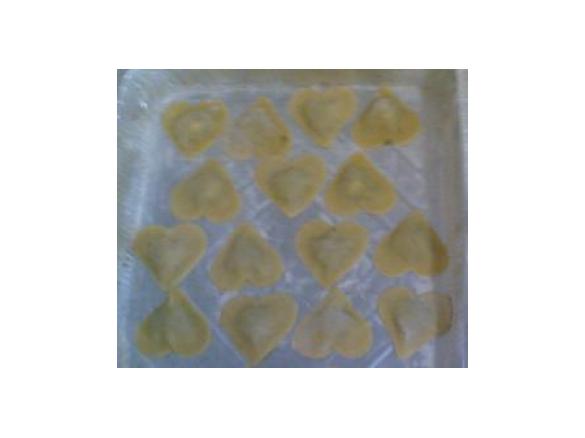 Cuori di pasta ripieni di melanzane