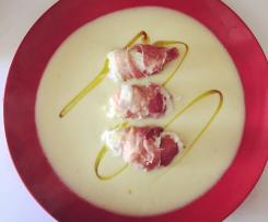Involtini di pollo e speck su letto di crema di finocchi