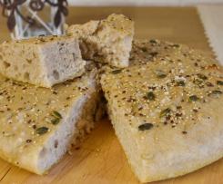 Focaccia semi integrale ai semi misti