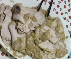 Arista con crema di finocchi e cipolle di Tropea