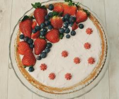 Crostata morbida integrale con crema allo yogurt