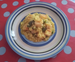 Risotto agli asparagi e gamberi