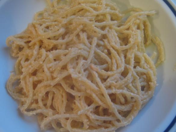 Spaghetti salmone e caprino
