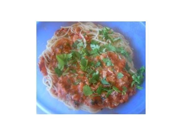 Spaghetti pomodoro e salmone