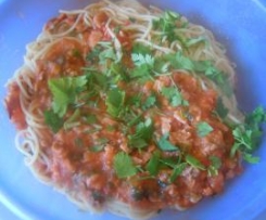 Spaghetti pomodoro e salmone