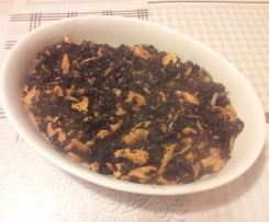 Riso Venere al salmone e porri