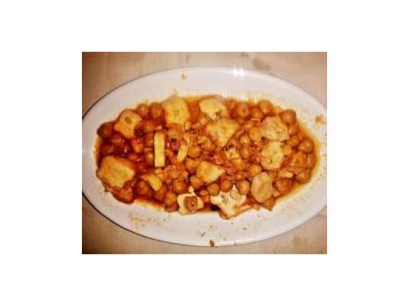 Polpo affogato con ceci