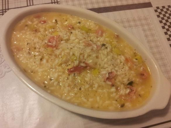 Risotto allo speck e porri