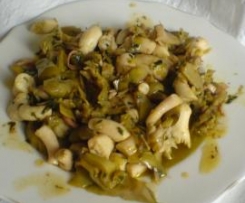 Polpo e carciofi in insalta