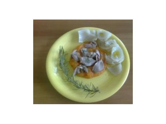 sottocosce di tacchino con purea di verdure