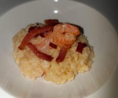 Risotto gamberetti, speck e limone