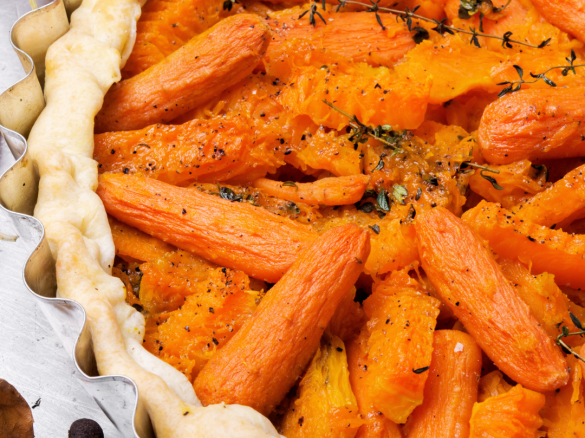 Torta salata di carote e formaggio