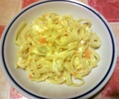 Fettuccelle alle verdure e scamorza