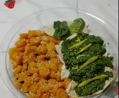Fettine di Pollo con carote e dressing agli spinacini - contest La Magia del Vapore -