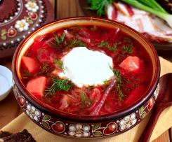 Borsch - zuppa con barbabietola - ricetta Europa dell'est