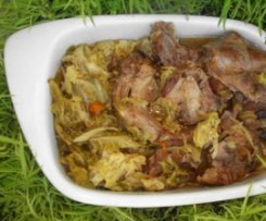 BOCCONCINI DI CONIGLIO AI  FUNGHI E VERZA