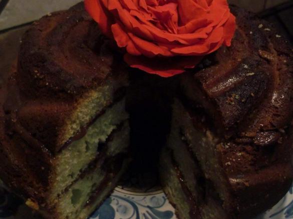 rosa alla menta farcita con  nutella
