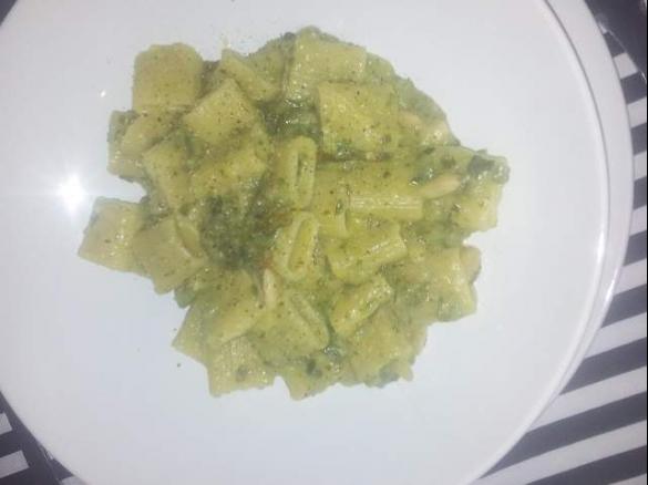 Pasta risottata zucchine col fiore e pinoli