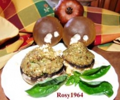 Funghi Ripieni di Zucchine e Nocciole al Profumo di Basilico                