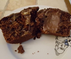 Muffin con cuore di cioccolato fondente