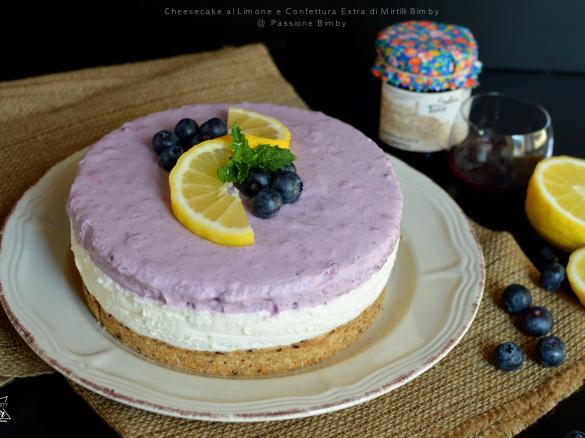 CHEESECAKE AL LIMONE CON CONFETTURA DI MIRTILLI-CONTEST PRIMAVERA