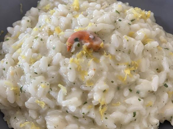 Risotto alle capesante e zeste di limone