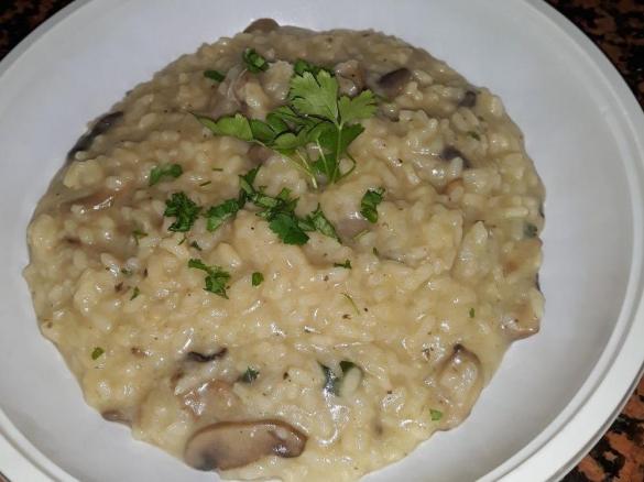 Variante di RISOTTO AI FUNGHI (PER TRE)