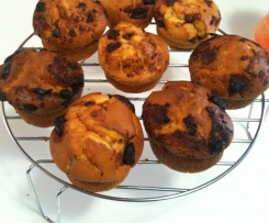Muffin ricotta e gocce di cioccolato al latte