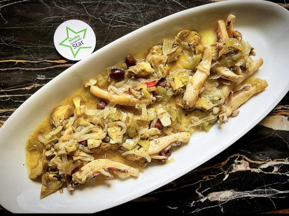 Caponatina di seppie e carciofi