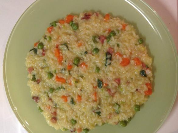 Risotto verdure e speck