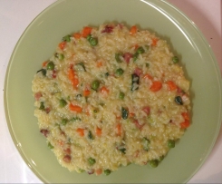 Risotto verdure e speck
