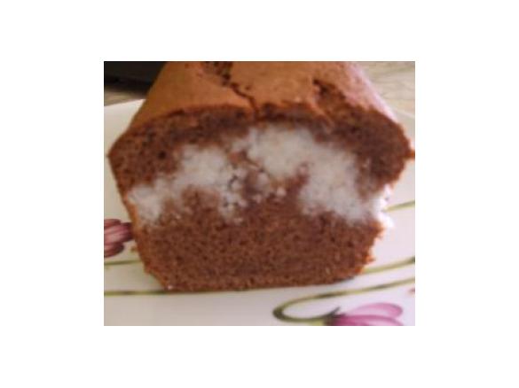plum cake soffice con cuore al cocco