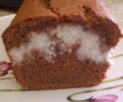plum cake soffice con cuore al cocco