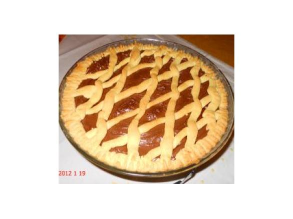 Crostata con frolla alle mandorle e ripieno di nutella