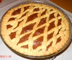 Crostata con frolla alle mandorle e ripieno di nutella