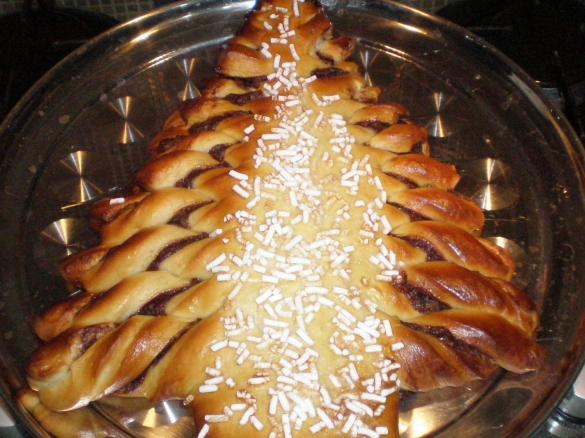 Albero di Natale di pan brioche