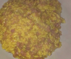 risotto zafferano e salsiccia