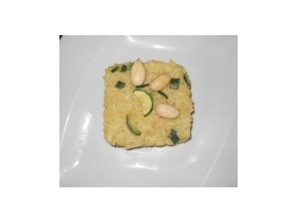 Risotto con Mandorle Zucchine e curry