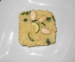 Risotto con Mandorle Zucchine e curry