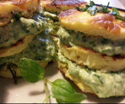 Millefoglie di frittatine con ricotta alle erbette