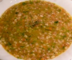 Zuppa di orzo farro e verdure