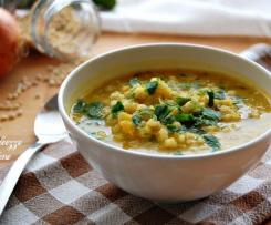 ZUPPA DI ORZO CON VERDURE E CURRY