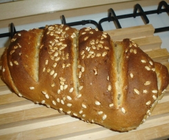 Pane alle 3 farine con semi di girasole e riso soffiato