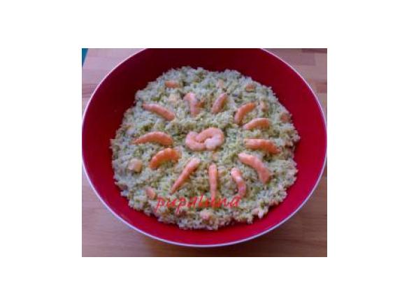 INSALATA DI RISO PESTO GAMBERI E VONGOLE