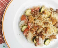 QUINOA, ZUCCHINE, POMODORI DATTERINI E CIPOLLA SOTTOVUOTO