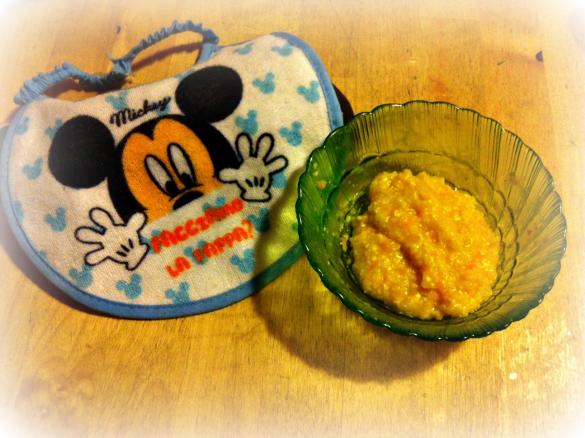 Miglio all'arancia con carote e tofu