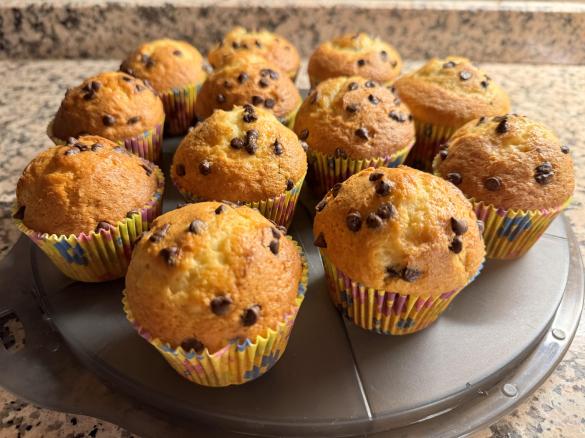 Muffin con gocce di cioccolato