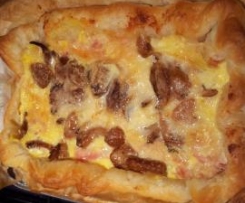 Mini Torta Salata Prosciutto e Funghi.