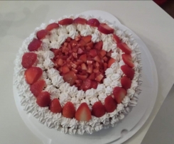 torta panna e fragole