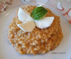 Risottino pomodoro e Philadelphia con bocconcini di bufala